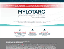 Tablet Screenshot of mylotarg.com